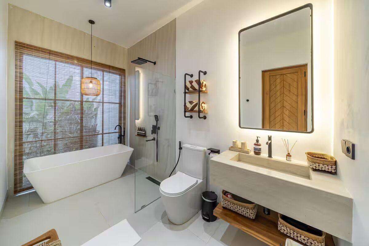 Vila Mewah, 2 kamar tidur, kolam renang pribadi | Kamar mandi