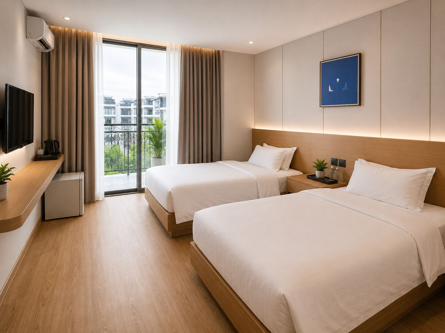 Camas con efecto memoria y cortinas blackout 