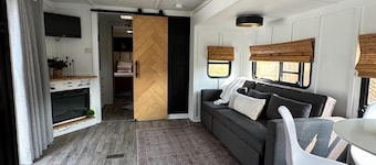 Cozy 1-bedroom travel trailer n i90 in Central South Dakota at Kennebec.