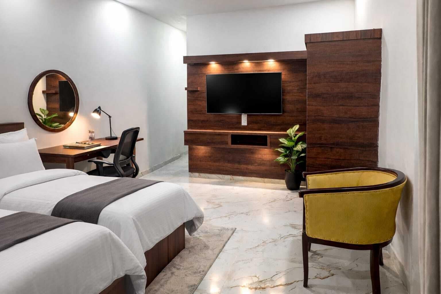 Deluxe Double or Twin Room, City View | Blackout curtains, iron/ironing board, free WiFi