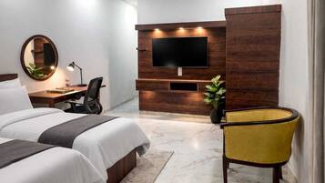 Deluxe Double or Twin Room, City View | Blackout curtains, iron/ironing board, free WiFi
