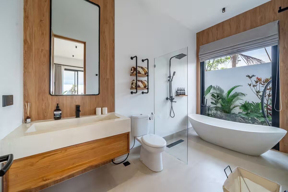 Luxury Villa, 2 Bedrooms, Private Pool | Bathroom | Bathrobes, slippers, bidet