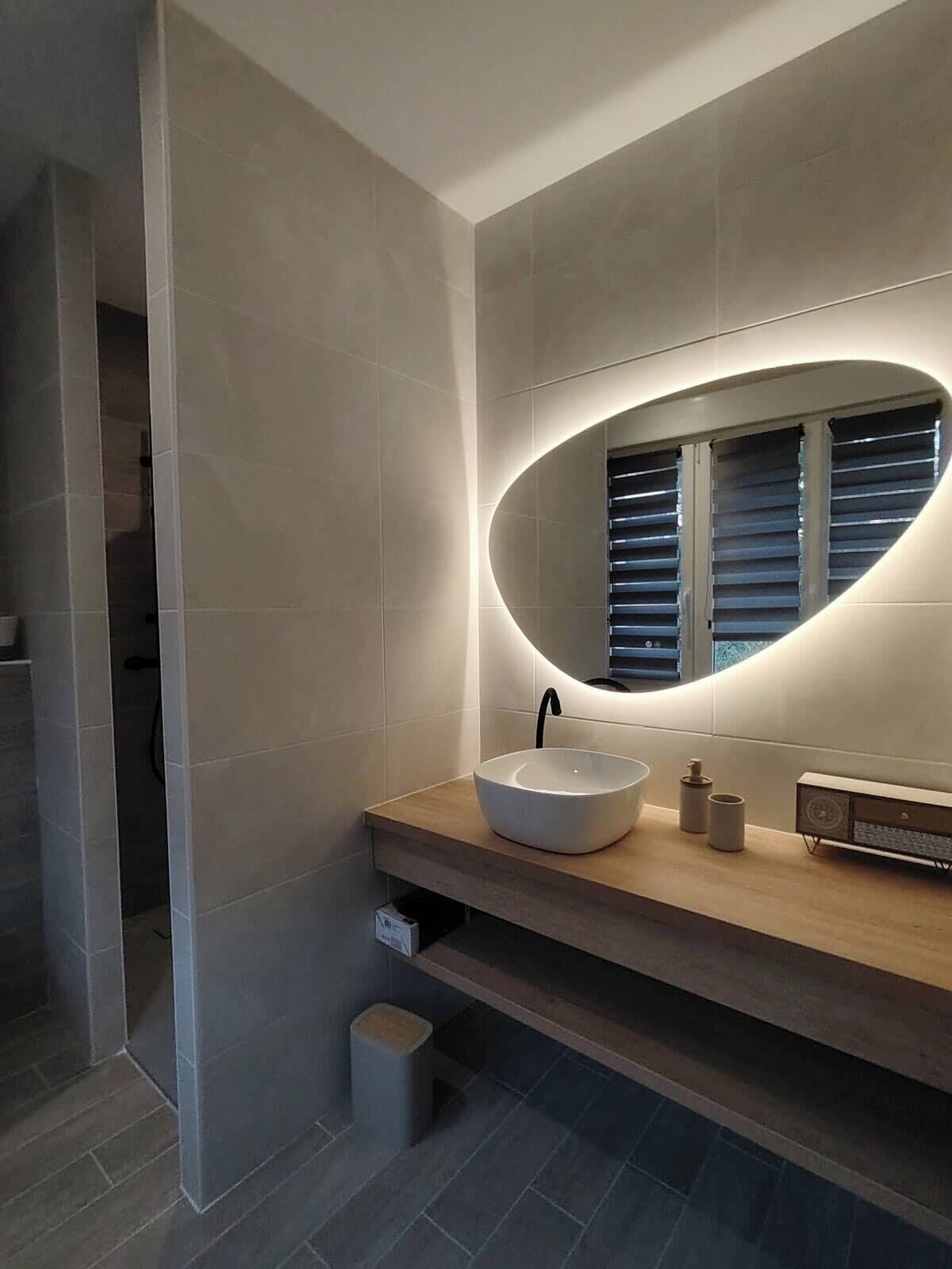 Shower, hair dryer