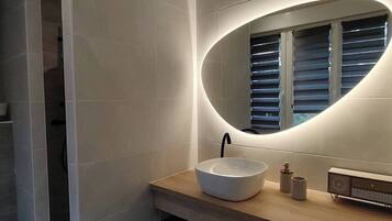 Shower, hair dryer