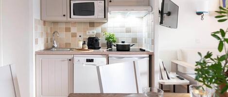 Coffee/tea maker, microwave, oven, dishwasher