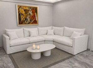 Living area - Starlight Seaview Suite | Flisvos Sunset (Paleo Faliro)