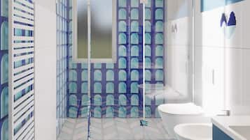 Junior Suite, Balcony, City View | Bathroom | Shower, hair dryer, towels, soap
