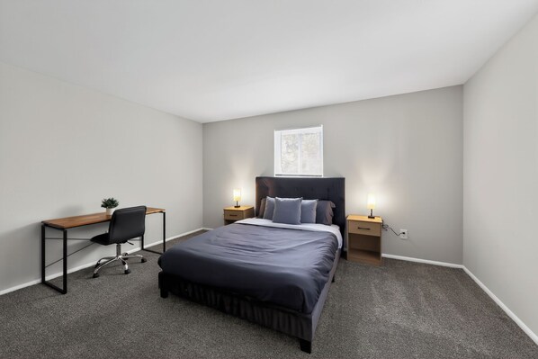 Desk, iron/ironing board, travel cot, free WiFi