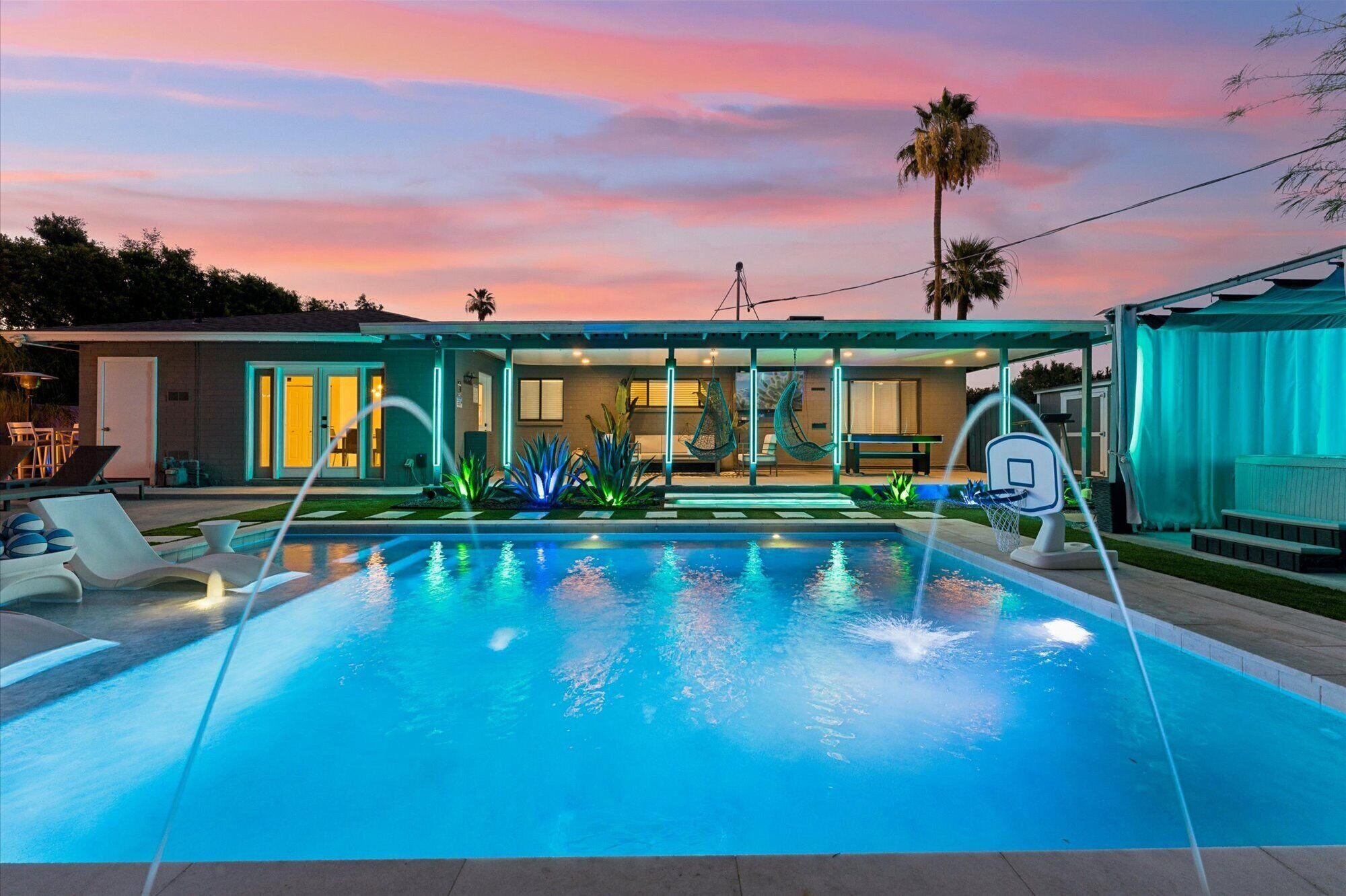 A heated pool