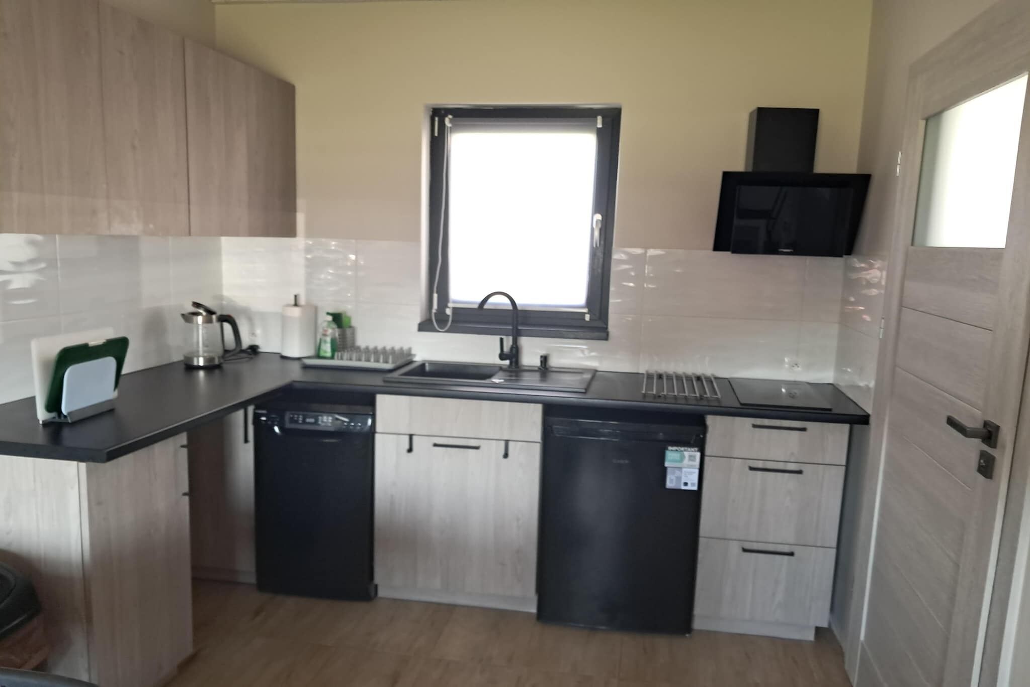 Coffee/tea maker, fridge, stovetop, dishwasher