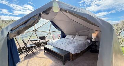 Unplug and unwind in our secluded off-grid glamping dome, nestled by a private lake. Enjoy the peace and quiet with all the comforts of home.