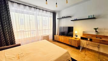 1 dormitorio, tabla de planchar con plancha, Internet y ropa de cama