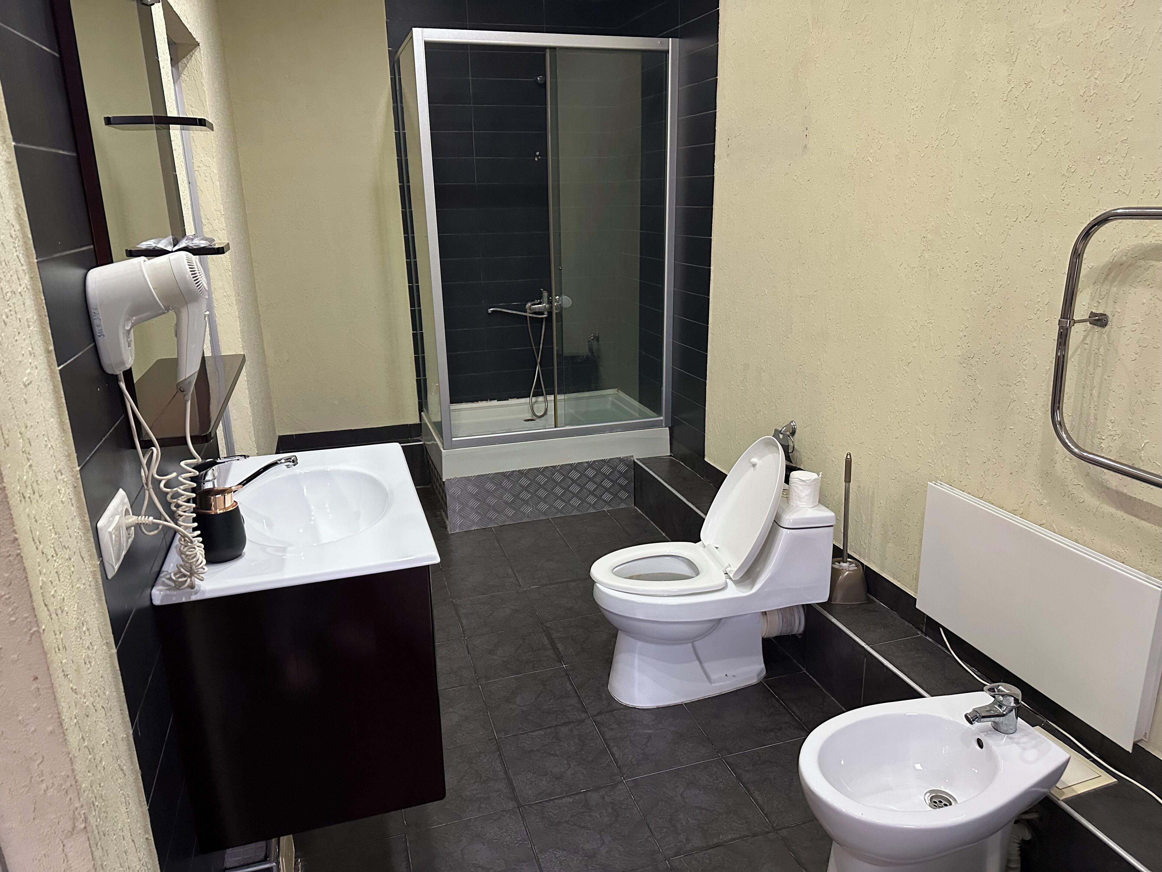 Double Room, Balcony, Pool View | Bathroom | Free toiletries, hair dryer, towels, soap