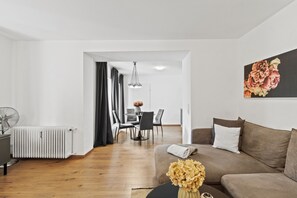Classic Apartment, 1 Double Bed with Sofa bed, Balcony | Living area - Faraway Homes Studios Bruck 13 (Bruck an der Mur)
