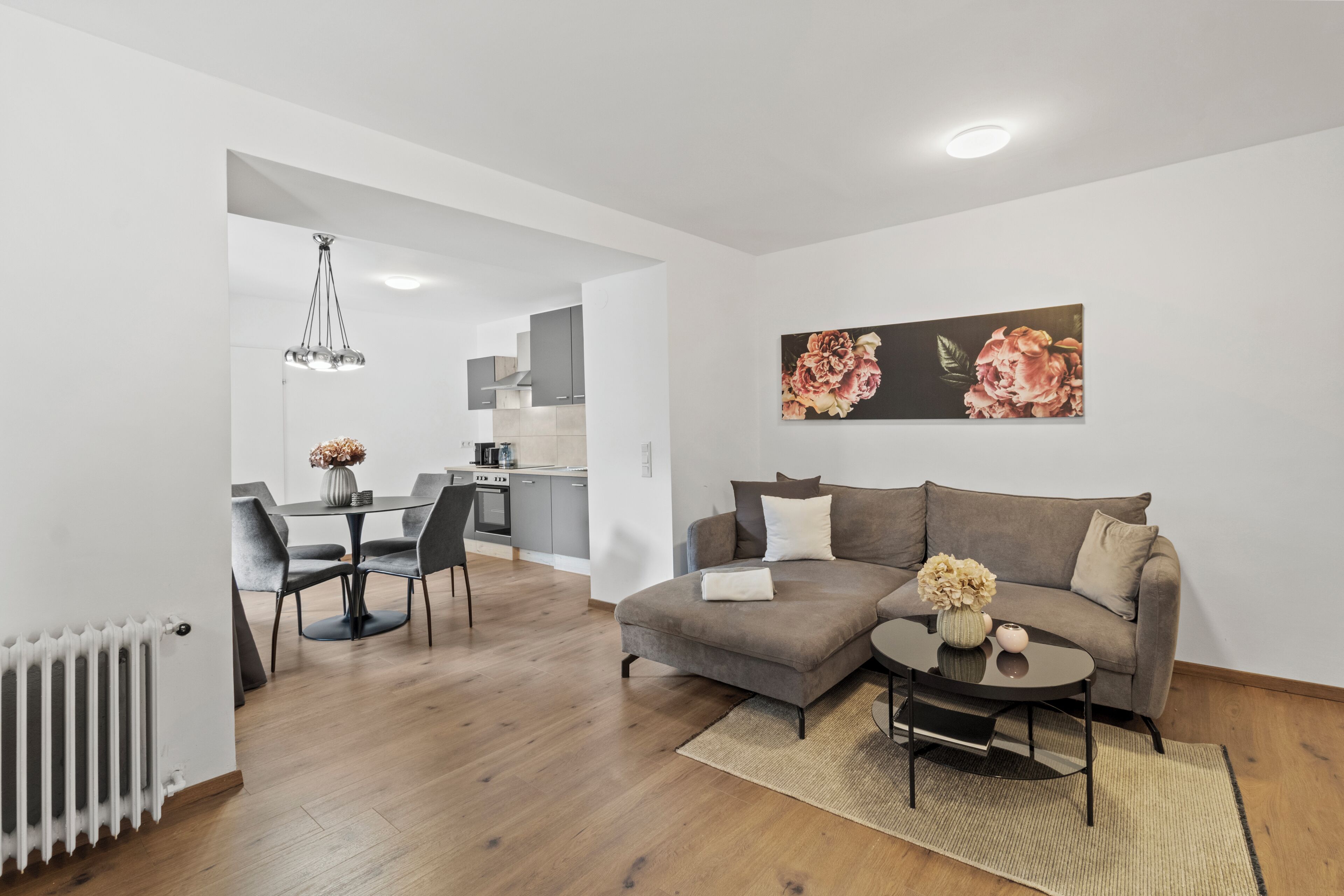Classic-Apartment, 1 Doppelbett und Schlafsofa, Balkon | Wohnbereich