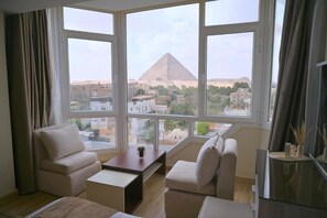 Doppelzimmer, Bergblick | Wohnbereich