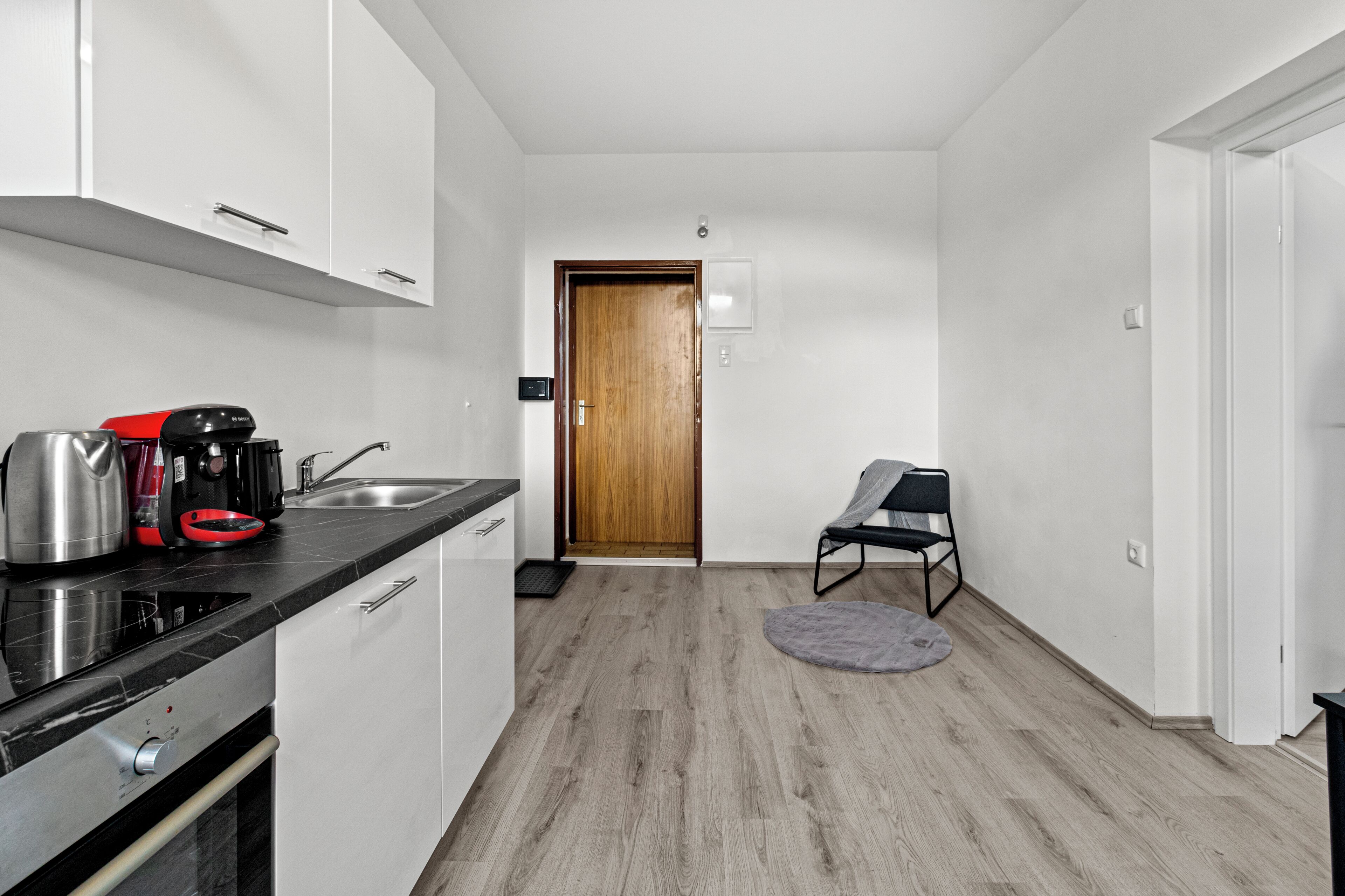 Apartamento conforto, 1 cama Queen | Cozinha privada