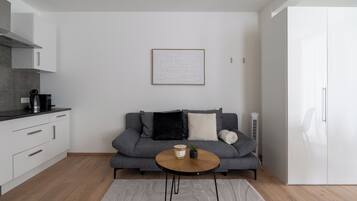 Deluxe-Apartment, 1 Queen-Bett und Schlafsofa | Wohnbereich