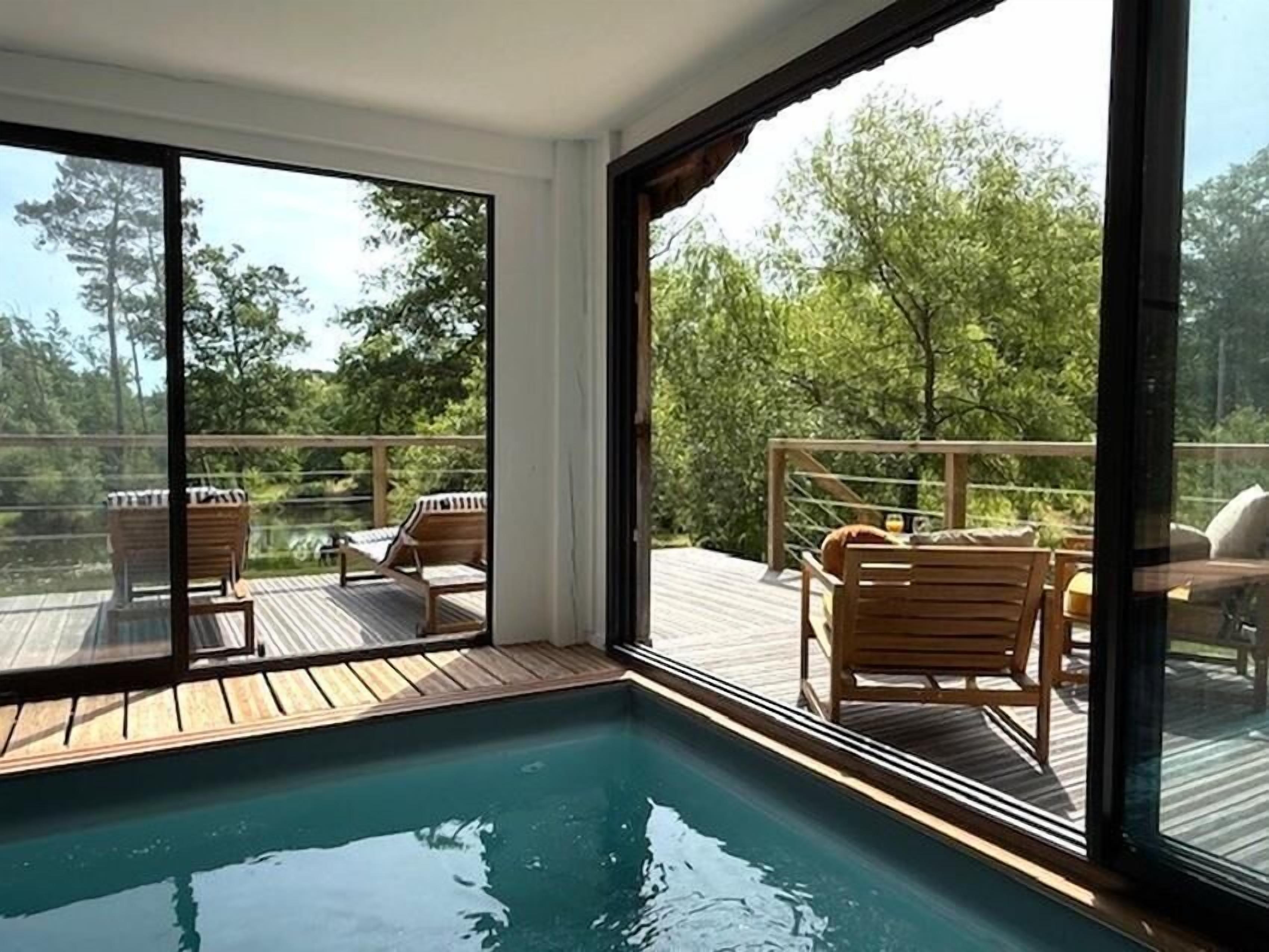 A heated pool