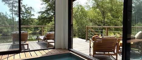 A heated pool