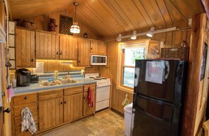 Private kitchen - Charming 3-bedroom lakefront cabin with AC in Hayward Wisconsin! (Hayward)