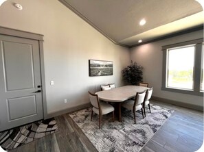 Dining - Cozy, fully furnished 2-bedroom house in lovely Comfort with AC and game room. (Comfort)