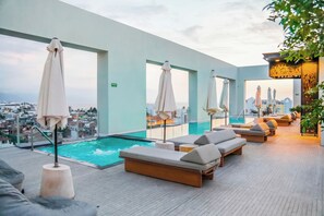 Outdoor pool - “Luxury Ocean View Condo Rooftop Infinity Pool walk to Camarones beach. (Puerto Vallarta)