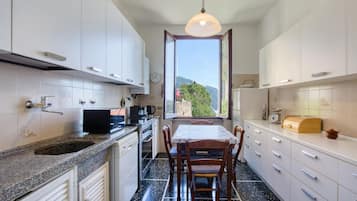 Réfrigérateur, micro-ondes, plaque de cuisson, lave-vaisselle