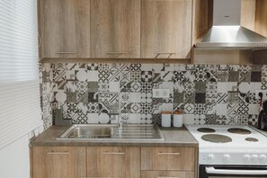 Condo, Sea View | Private kitchen | Espresso maker, coffee/tea maker, cleaning supplies, paper towels - THALASSA ALMYROS APARTMENTS (VERGA)