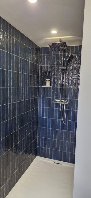 Dusche, Handtücher, Seife, Toilettenpapier