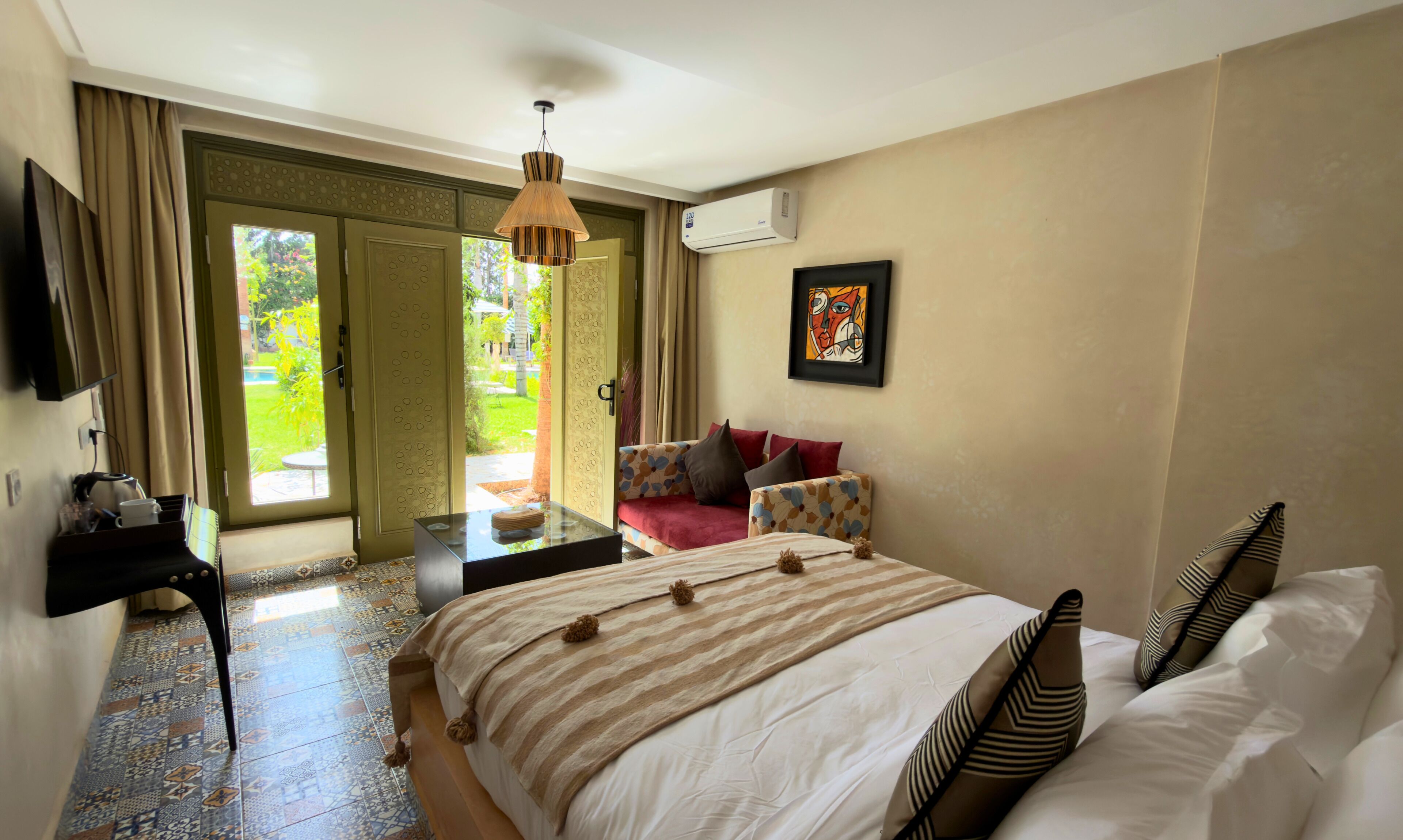 Deluxe Double Room, Pool View | In-room safe, desk, iron/ironing board, free WiFi