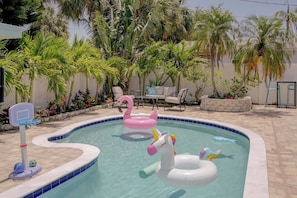 A heated pool