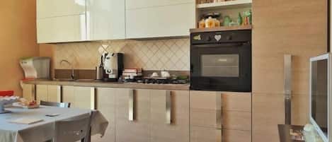 Fridge, oven, stovetop, dishwasher
