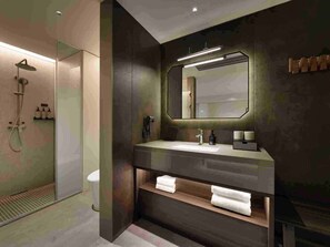 Comfort Double Room, City View | Bathroom | Shower, free toiletries, hair dryer, slippers - Mist Wandering Courtyard  (Chongqing)