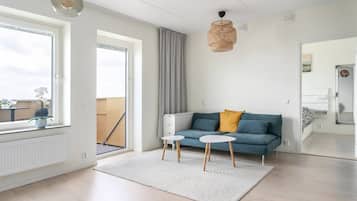 Departamento, 1 habitación, con acceso para personas discapacitadas, balcón | Sala de estar