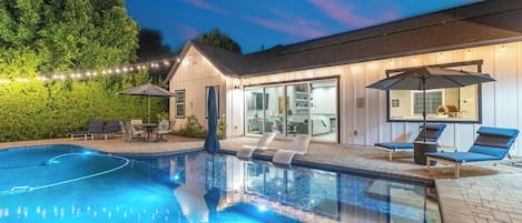 Outdoor pool, a heated pool