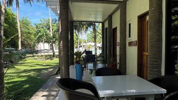 Comfort Double or Twin Room, Balcony, Garden View | Outdoor dining