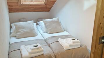 2 bedrooms, iron/ironing board, bed sheets