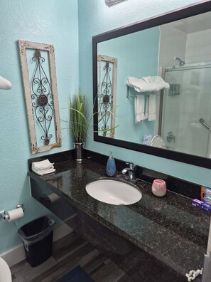 Hair dryer, towels, soap, toilet paper - Beach oasis, king bed, Private beach Restaurants, Bars, Hot tub, Pool basketball (Ruskin)