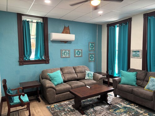 3-bedroom apartment, 2nd Floor, atop local diner.