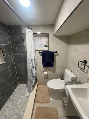 Hair dryer, towels, soap, toilet paper - Modern 2BR Retreat w/ Parking near DC (Arlington)