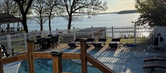 Lakefront WITH private dock + saltwater POOL!! Near Wolf Creek Boat Launch