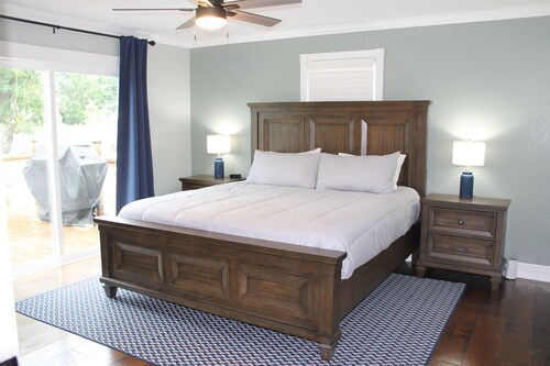Lakefront WITH private dock + saltwater POOL!! Near Wolf Creek Boat Launch