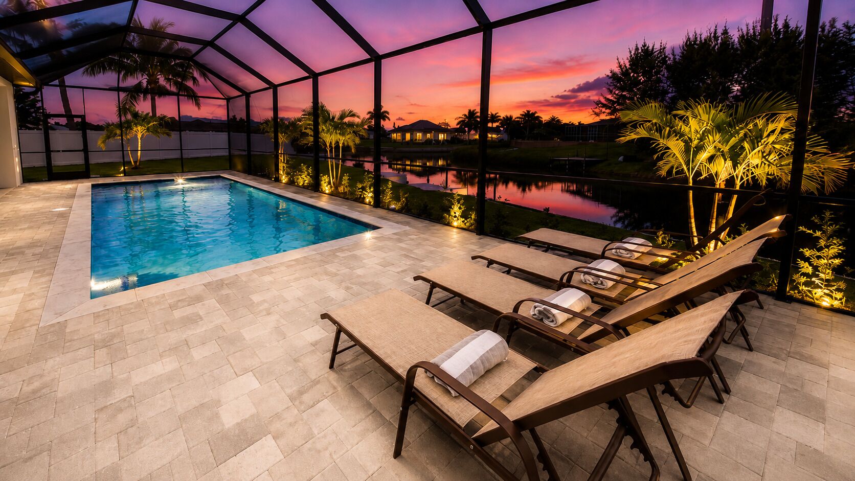 A heated pool