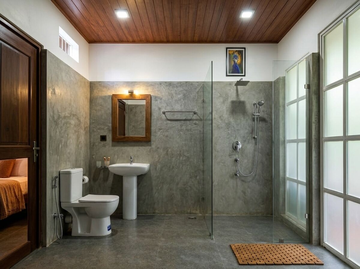 Hair dryer, towels, toilet paper