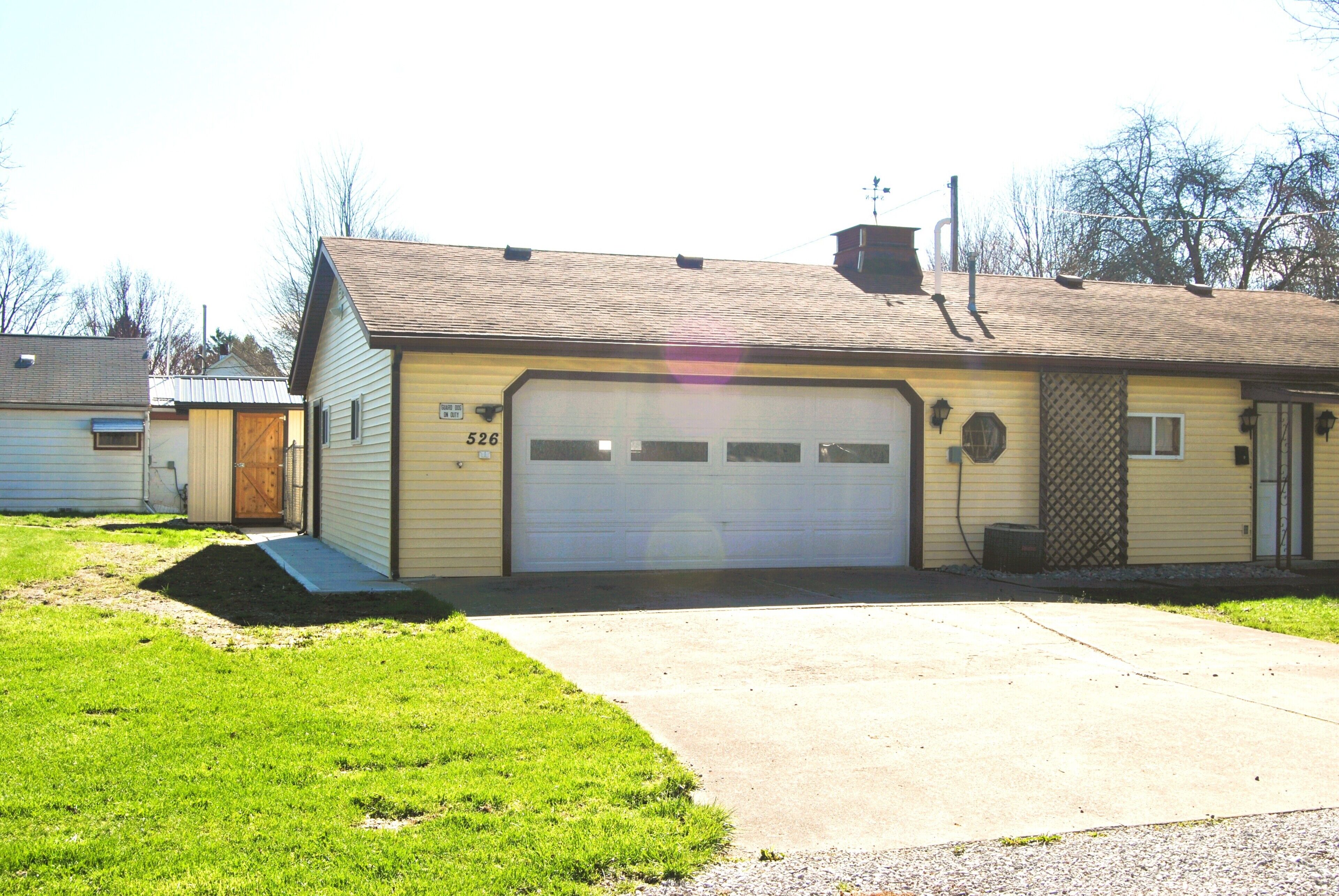 Front entrance and driveway. 

