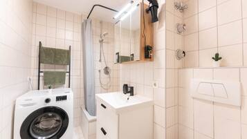 Hair dryer, towels