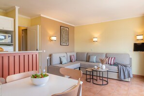 Apartment | Living area - Riverfront Family Stay With Balcony (Mallemort)
