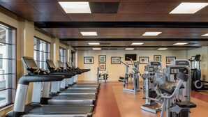 A gym with treadmills, weight machines, and exercise equipment. - Florida Holiday! 1 Bedroom, 1 Bath Villa - Marriott’s Lakeshore Reserve, Orlando (Orlando)