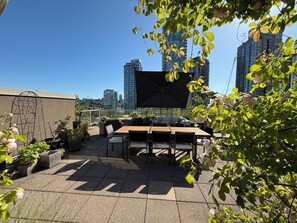 Outdoor dining - Watch FIFA from Your Private 1,100sf Deck | 3BR Sub-Penthouse (Yaletown) 1420sf (Vancouver)